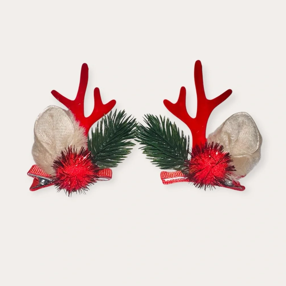 NIB Christmas Hair Clip Set
